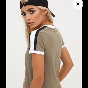 army green shirt from prettylittlething